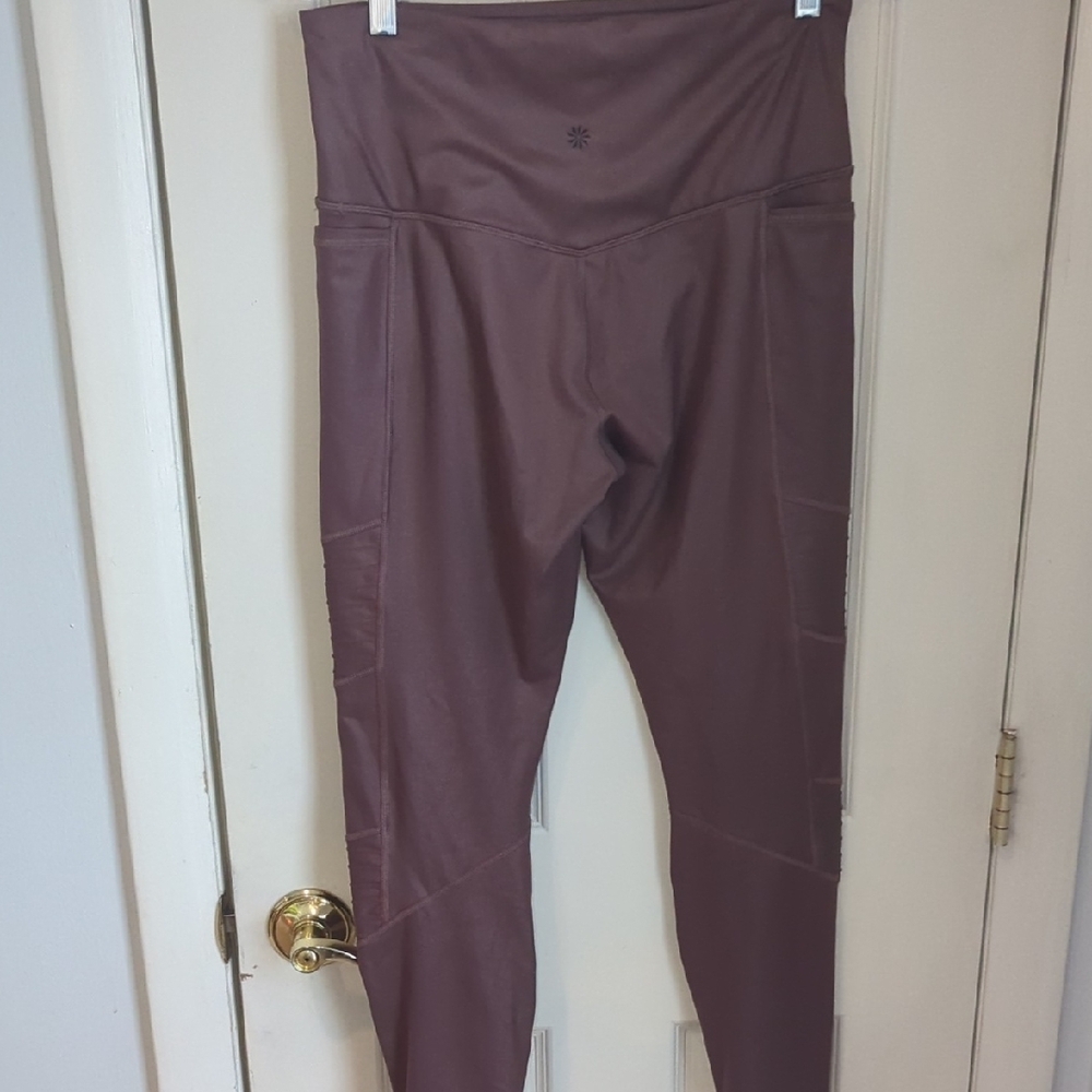 Athleta Shimmer Mauve Inclination Moto Tight - Picture 5 of 9